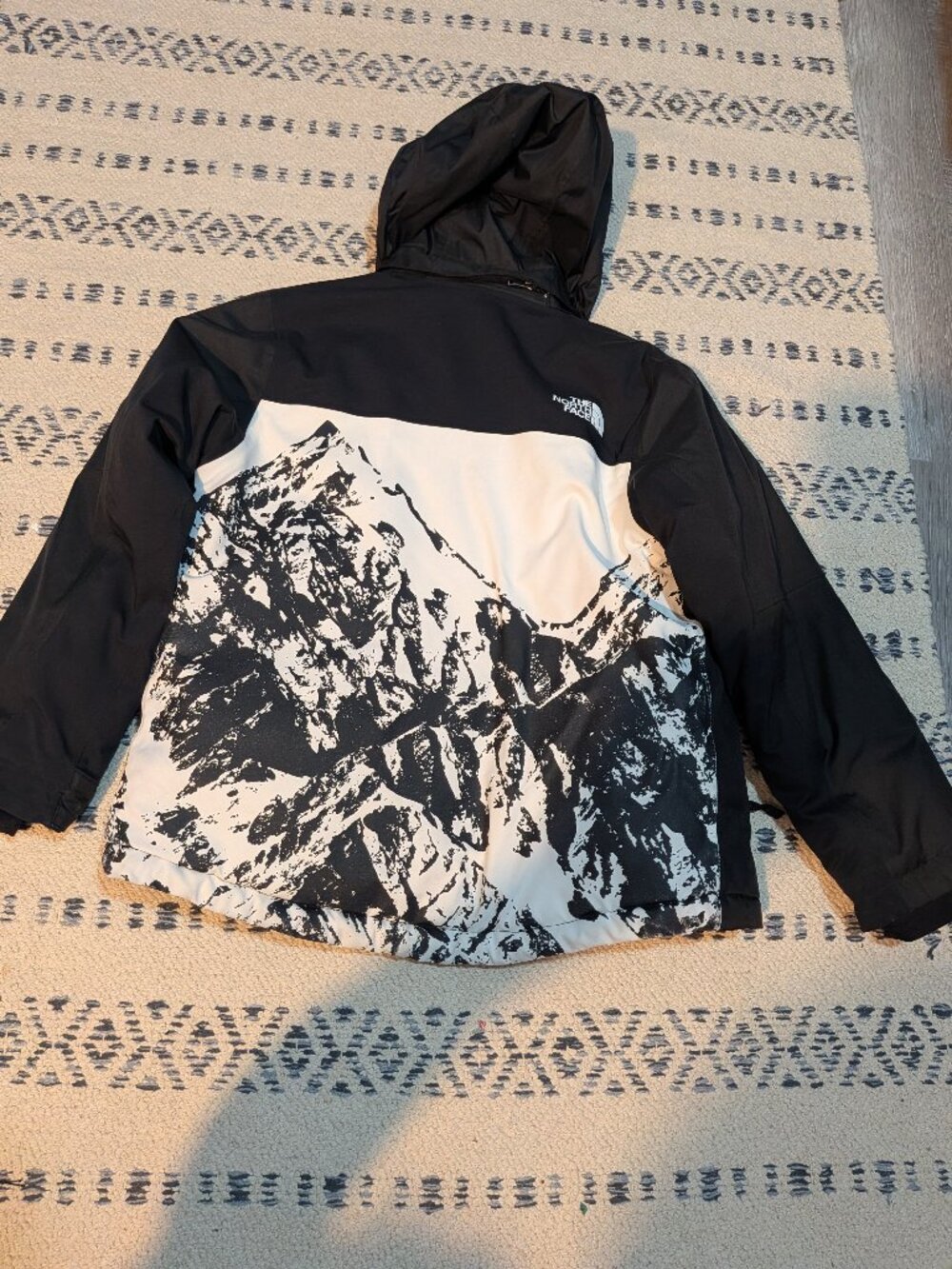 The North Face Boys Winter Jacket / Ski Coat Graphic Mountain Print Size S (7/8)